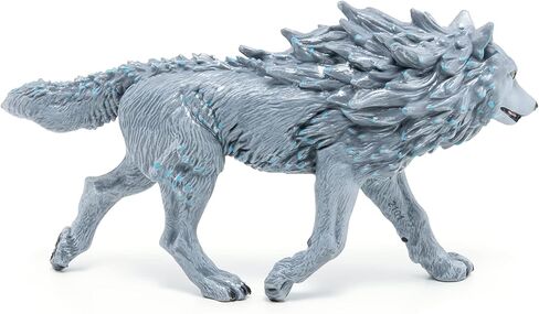 Papo -Hand-Painted - Figurine -Medieval-Fantasy -Ice Wolf -36033 - Collectible - for Children - Suitable for Boys and Girls - from 3 Years Old , Gray in Kuwait