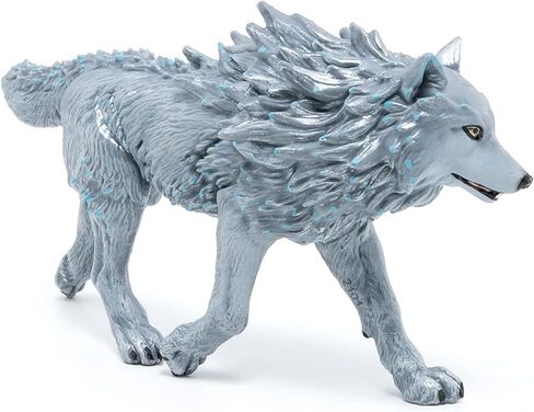 Papo -Hand-Painted - Figurine -Medieval-Fantasy -Ice Wolf -36033 - Collectible - for Children - Suitable for Boys and Girls - from 3 Years Old , Gray in Kuwait