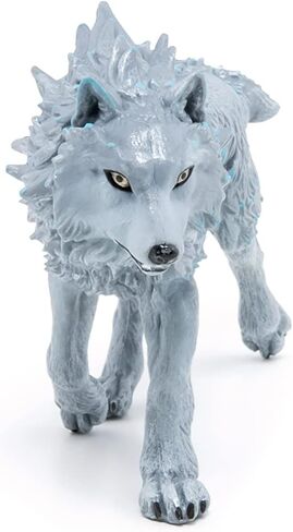 Papo -Hand-Painted - Figurine -Medieval-Fantasy -Ice Wolf -36033 - Collectible - for Children - Suitable for Boys and Girls - from 3 Years Old , Gray in Kuwait