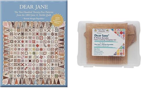 مجموعة لحاف Dear Jane - مجموعة قوالب أكريليك من 9 قطع مع سُمك 0.95 سم للذكرى الخامسة والعشرين in Kuwait