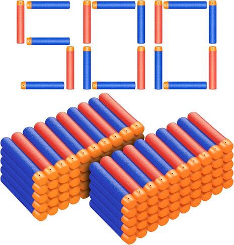 Forliver Refill Darts, 500 Pack Refill Bullets Compatible with Nerf Guns for Nerf N-Strike Elite Series Blasters Toy Guns. Children Kids Birthday Christmas Role Play Nerf Battle Game Gift in Kuwait