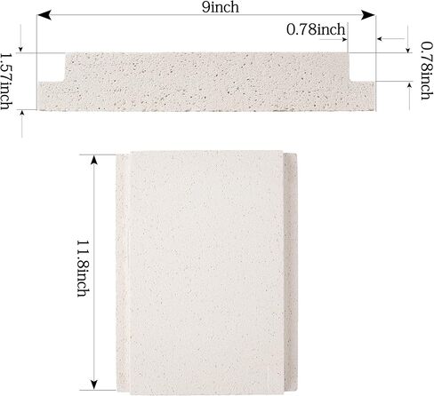 اول اباوت ستيل - طوب النار العازل للحدادة والتشكيل وافران التدفئة والافران واماكن الحريق سي ان سي 11.8 × 9 × 1.6 انش، 4 قطع in Kuwait