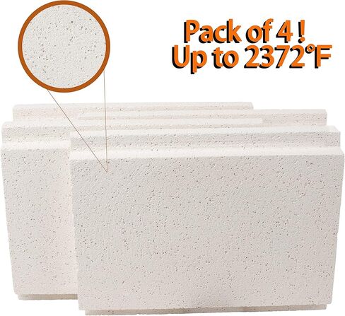اول اباوت ستيل - طوب النار العازل للحدادة والتشكيل وافران التدفئة والافران واماكن الحريق سي ان سي 11.8 × 9 × 1.6 انش، 4 قطع in Kuwait