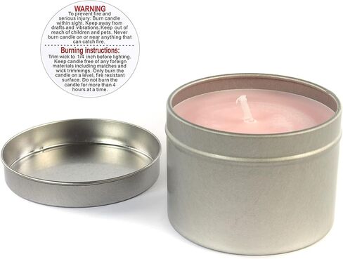 1000 قطعة من ملصقات التحذير من الشموع البيضاء مقاس 1.5 انش مقاومة للماء لملصقات شموع برطمانات الشموع التي تصنعها بنفسك in Kuwait