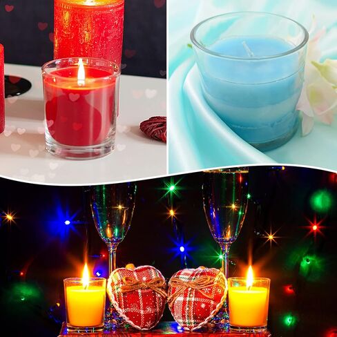 يوني هارت 12 عبوة من برطمانات الشموع الزجاجية 8 اونصة لصنع الشموع، برطمانات شموع شفافة مع اغطية من الخيزران وملصقات لاصقة، حاويات شموع فارغة كبيرة لصنع الشموع - امنة للاستخدام في غسالة الصحون in Kuwait