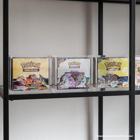 Phalanx Booster Box Acrylic Display Case for Pokemon Booster Box - Premium Acrylic Magnetic Box 99% UV Protection with Microfiber Cloth & Rubber Feet (Cards Not Included) in Kuwait