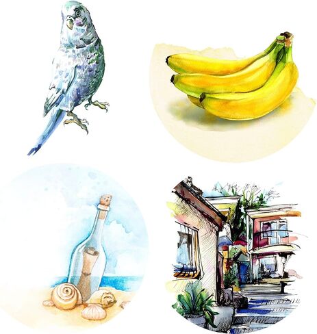 Bellofy Water Coloring Paper Journal - Painting Paper for Kids w/Cold Press Watercolor Paper Finish - 5.8x8.3 in - 130 IB 190 GSM - Watercolor Paper Kids & Artists Will Love - Art Paper for Wet Media in Kuwait