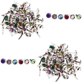 120 قطعة من مشابك الورق الصغيرة 0.8 × 1.5 سم دبابيس مقسمة لصنع البطاقات والساعات والالعاب in Kuwait