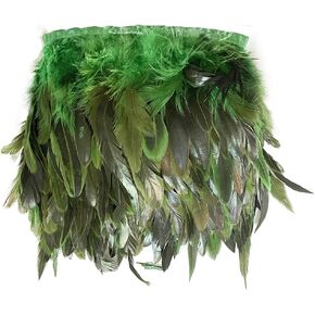 Natural 5yard 5-7inch Rooster Feather Fringe Trim for Dress Sewing Crafts Costumes Accessories Party Supplies Festival Decoration in Saudi Arabia