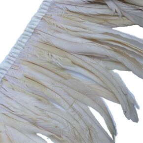 Sowder Rooster Hackle Feather Fringe Trim 10-12inch in Width Pack of 1 yard (Red&Black) in Kuwait