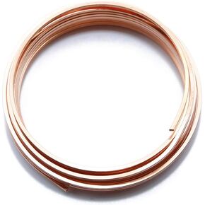 Solid Bare Copper Wire Square, Bright, Dead Soft, 50 Feet, 16 Gauge (Choose 14 to 22 ga.)