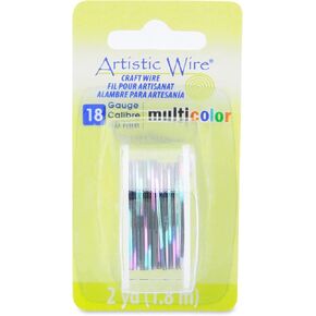Artistic Wire Multicolor, 18 Gauge Tarnish Resistant Colored Copper Craft Jewelry Wrapping Wire Wire, Silver, Gold, Black, 2 yd in Kuwait