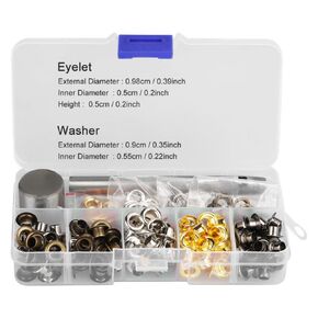 Hilitand 3Pcs Handwork Tools Set Eyelet Grommet Set Washers Fastener for Leather Craft Clothes Sewing Accessories Handwork Tools Set 3mm*420pcs