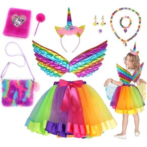 FUNCREVITY Princess Dress Up Clothes for Little Girl Unicorn Gift Mermaid Costume Pretend Play Birthday Gift for Toddlers in Kuwait