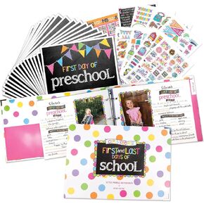 Class Keeper School Keepsake Kit, Pastel Dots Class Keeper, Pastel Text School Photo Prop Deck, Girl Power Sticker Set in Kuwait