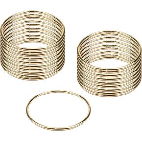 Quluxe 2 Inch Dream Catcher Rings Metal Hoops Macrame Ring for Crafts, Macrame and Dream Catcher Supplies- Gold (Pack of 20)