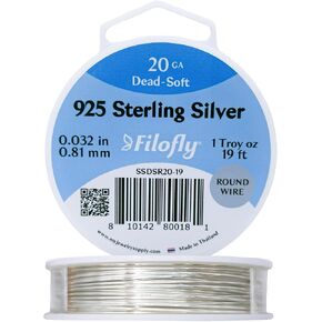Filofly, 20 Gauge, 925 Sterling Silver Wire, Dead Soft, Round, (5 FT) in Kuwait