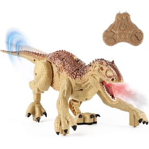 لعبة ديناصور بجهاز تحكم عن بعد من Teensmagic للأولاد والأطفال 3-5 6-12 - روبوت Jurassic T-Rex RC مع ضوء وصوت هدير، هدية عيد ميلاد تعليمية للأولاد والبنات in Kuwait