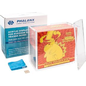 Phalanx Elite Trainer Box Acrylic Display Case for Pokemon Elite Trainer Box - Premium Acrylic Magnetic Box 99% UV Protection with Microfiber Cloth & Rubber Feet (Cards Not Included) in Kuwait