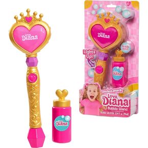 Love, Diana Light-Up Bubble Wand and 3.4 Ounce Refill, Outdoor, Bath, and Pretend Role Play Toys, Kids Toys for Ages 3 Up by Just Play in Kuwait
