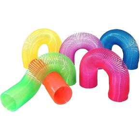 Smart Novelty Extra Long Magic Spring Assorted Neon Colors Toys for Kids. 1 Inch by 4 Inche Mini Coil Springs (1 Dozen). Rainbow Spring Toys for Kids in Kuwait