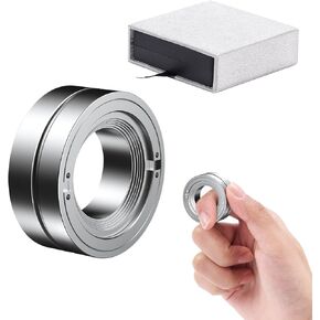 SOWSUN حلقة لعبة تململ مغناطيسية للغزل، نقرة ميكانيكية، حلقة منزلق، حلقة منزلق لتخفيف التوتر والقلق من أجل اضطراب فرط الحركة ونقص الانتباه، أداة دوارة تململ للبالغين، أداة EDC، كتلة عملة حسية لمسية in Kuwait