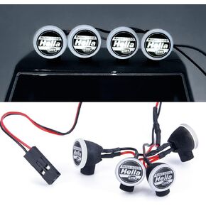 1/24th RC Car Headlights with Sticker LED Round Roof Lights for Axial SCX24 C10 AXI00001 Bronco AXI00006 RC Crawler Car Upgrades in Saudi Arabia