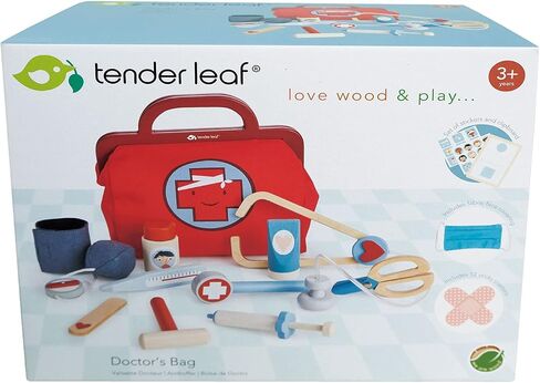 Tender Leaf Toys - Doctor's Bag - Doctor Pretend Play Toy Medical Kit - Promotes Imaginary and Creative Roleplay, Helps to Create Health Awareness - for Children 3+ in Saudi Arabia