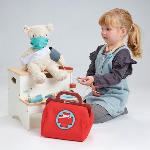 Tender Leaf Toys - Doctor's Bag - Doctor Pretend Play Toy Medical Kit - Promotes Imaginary and Creative Roleplay, Helps to Create Health Awareness - for Children 3+ in Saudi Arabia