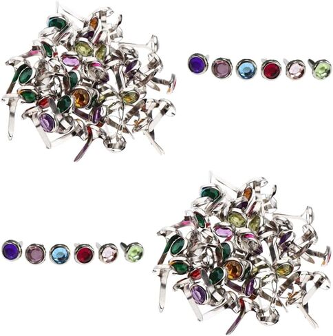 120 قطعة من مشابك الورق الصغيرة 0.8 × 1.5 سم دبابيس مقسمة لصنع البطاقات والساعات والالعاب in Kuwait