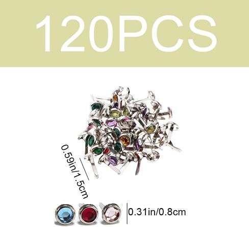120 قطعة من مشابك الورق الصغيرة 0.8 × 1.5 سم دبابيس مقسمة لصنع البطاقات والساعات والالعاب in Kuwait