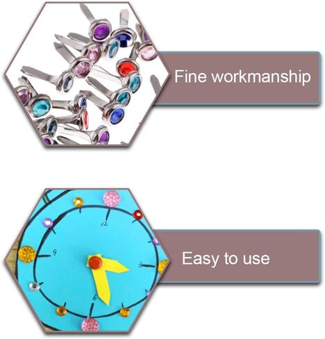 120 قطعة من مشابك الورق الصغيرة 0.8 × 1.5 سم دبابيس مقسمة لصنع البطاقات والساعات والالعاب in Kuwait