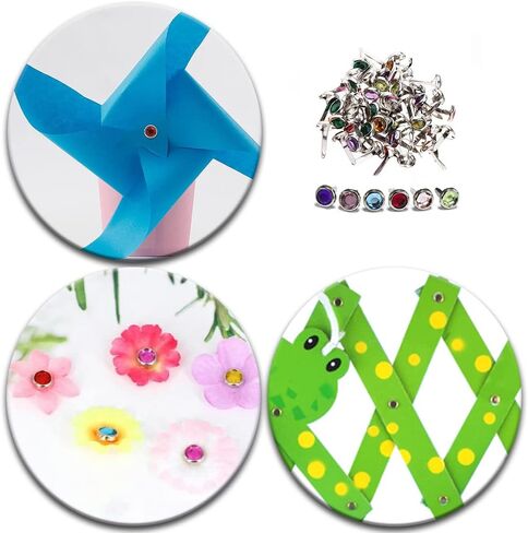 120 قطعة من مشابك الورق الصغيرة 0.8 × 1.5 سم دبابيس مقسمة لصنع البطاقات والساعات والالعاب in Kuwait