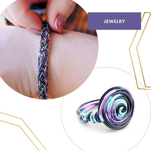 Artistic Wire Multicolor, 18 Gauge Tarnish Resistant Colored Copper Craft Jewelry Wrapping Wire Wire, Silver, Gold, Black, 2 yd in Saudi Arabia