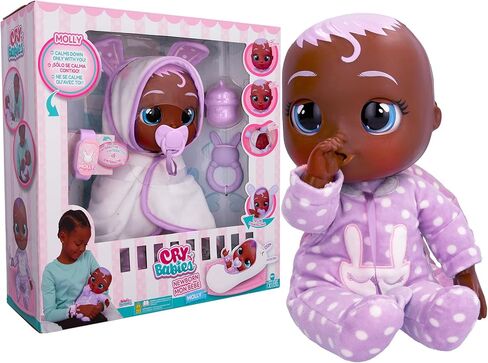 Cry Babies Newborn Molly - Interactive Baby Doll with 20+ Baby Sounds, Girls & Kids Age 18M and Up in Kuwait
