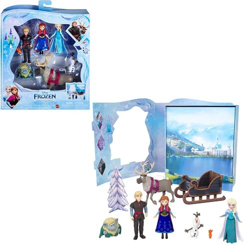 Mattel Disney Frozen Toys, Frozen Story Pack with 6 Key Characters, Small Dolls, Figures and Accessories Inspired by Mattel Disney Frozen Movies, for Kids in Saudi Arabia