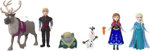 Mattel Disney Frozen Toys, Frozen Story Pack with 6 Key Characters, Small Dolls, Figures and Accessories Inspired by Mattel Disney Frozen Movies, for Kids in Saudi Arabia