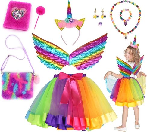 ملابس الأميرة من فانكرفيتي للفتيات الصغيرات هدية وحيد القرن زي حورية البحر هدية عيد ميلاد للأطفال الصغار in Kuwait