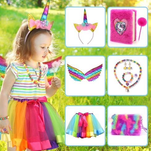 ملابس الأميرة من فانكرفيتي للفتيات الصغيرات هدية وحيد القرن زي حورية البحر هدية عيد ميلاد للأطفال الصغار in Kuwait