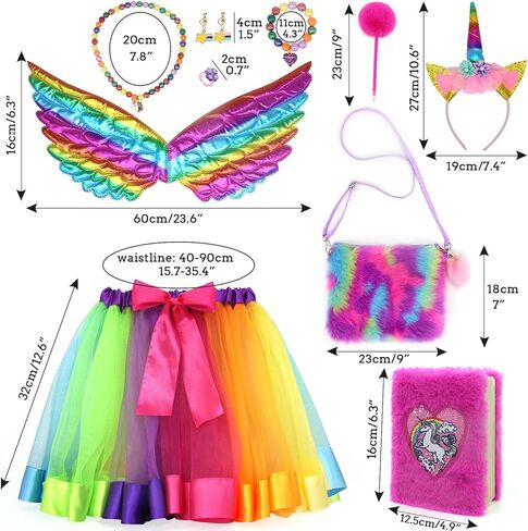 ملابس الأميرة من فانكرفيتي للفتيات الصغيرات هدية وحيد القرن زي حورية البحر هدية عيد ميلاد للأطفال الصغار in Kuwait