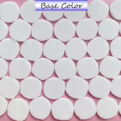 ILLUCKAI 3/4" Iridescent Round Glass Mosaic Tiles for Crafts, 280g 125pcs Circle Mosaic Glass Pieces, Stained Glass Kit Supplies for Home Decor(Iridescent Mix) in Kuwait