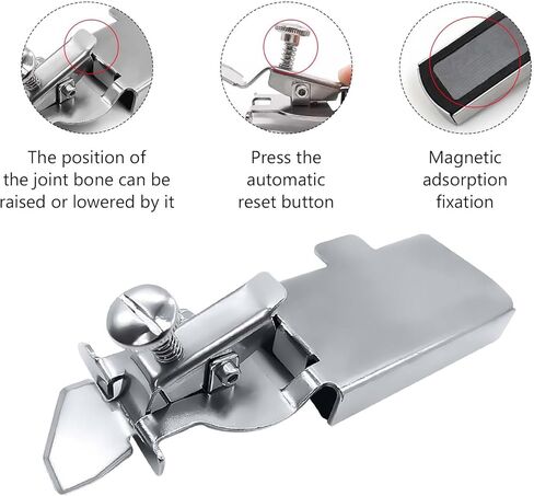 Buddy Sew Magnetic Seam Guide, 2024 New BuddySew Magnetic Seam Guide for Sewing Machine, Multifucntional Straight Line Hems Sewing Ruler, Universal Sewing Machine Attachments in Kuwait