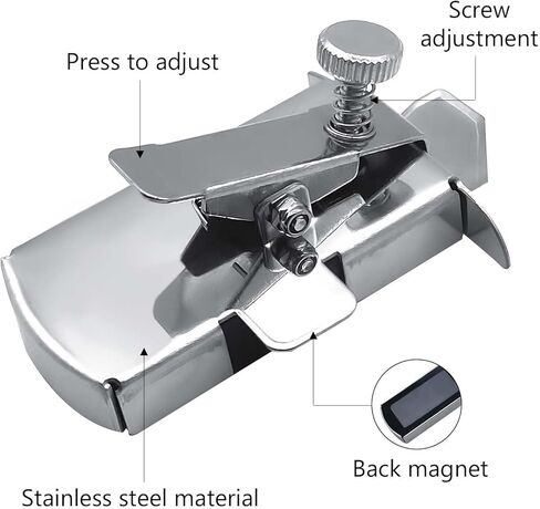 Buddy Sew Magnetic Seam Guide, 2024 New BuddySew Magnetic Seam Guide for Sewing Machine, Multifucntional Straight Line Hems Sewing Ruler, Universal Sewing Machine Attachments in Kuwait