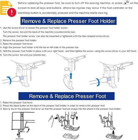 مجموعة أقدام ضغط 14 قطعة من ALAMSCN مع محول ساق منخفض، حامل قدم ضاغط عالمي لآلة الخياطة Brother Singer Janome Babylock Kenmore in Kuwait