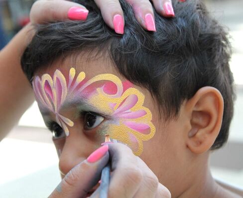 Facepaints Makeup Palette, Facepaint and Body Paint Set, Makeup Kit for Kids Party and Purim Costumes, Make up for Kids and Adults Professional, 18 Colors, 4 Metallic, 3 Brushes 30 Stencils in Kuwait