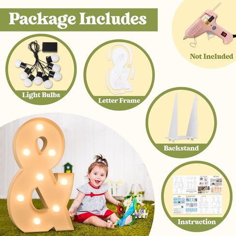 Mixifox Marquee Numbers 3 Feet Tall, Light up Numbers 1 Birthday Decoration | Numbers With Light, Large 1st Anniversary Party Decor, Big Signs, Assembly Required, Foam Board 19 Pcs Accessory Set in Saudi Arabia
