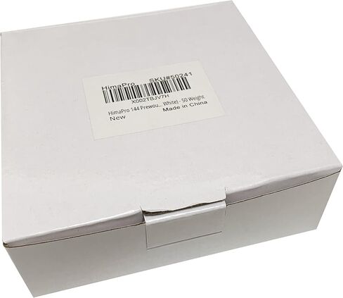 HimaPro 144 White Prewound Bobbins for Embroidery Machines Size L (SA155) Cardboard Sided Good for Brother, Babylock, Janome, Bernina, Husqvarna, Pfaff Embroidery Machines Etc (White) - 60 Weight in Saudi Arabia