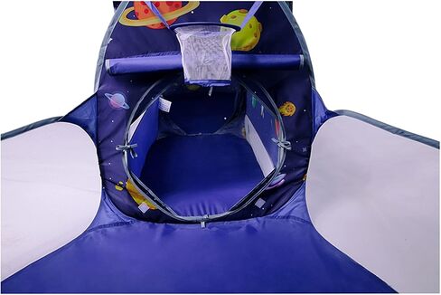 TTLOJ Gift 3pc Rocket Ship Kids Play Tent, Ball Pit, Crawl Tunnel, Toddlers Playhouse Castle Toys, Baby Boys Girls Gift for 3 4 5 6 7 Year Old, Outdoor Indoor(Balls Not Included) in Kuwait