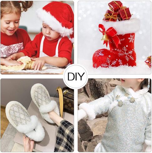 شريط زينة من الفرو الصناعي الابيض للكريسماس بطول 13 ياردة، اكليل شجرة الكريسماس، شريط من الفرو الصناعي، اكسسوارات الحرف اليدوية لتزيين حفلات العطلات والخياطة والتشذيب بعرض 1.57 انش in Kuwait