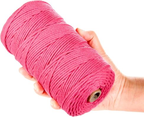 حبل مكرامية، حبل قطني POZEAN 3 مم × 220 ياردة (حوالي 200 متر)، حبل مكرامية من القطن الطبيعي 100% للتعليق على الحائط، شماعات النباتات، حياكة الحرف اليدوية، مشاريع تزيين حفلات الزفاف في عيد الميلاد (غطاء زيتوني) in Kuwait